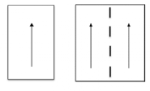 one-way road illustration