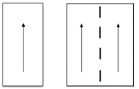 Arrows pointing up vertically, indicating one-way roads