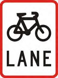 Cycle sign with a bicycle icon and the word lane underneath