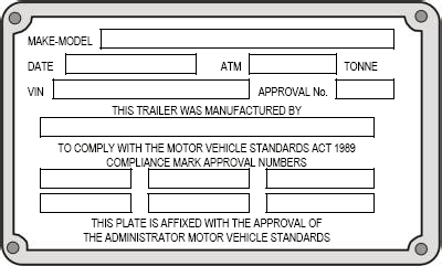 Trailer compliance plate