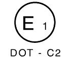 DOT-C2 or E in circle mark