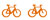Two orange bikes (interested but concerned)
