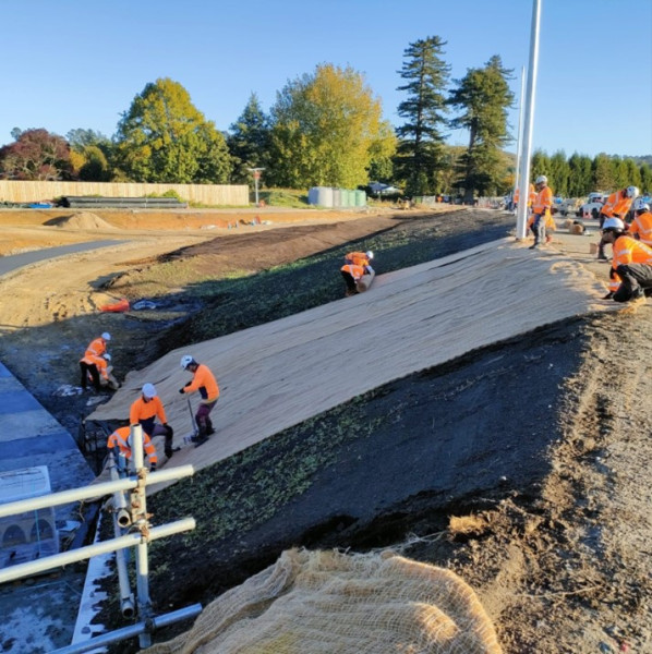 202504 sh29 tauriko enabling works redwood lane coconut weed matting