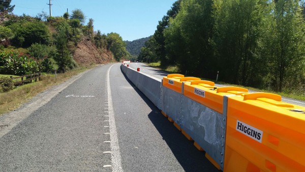 Steel barriers that will be installed on SH1 at Dome Valley