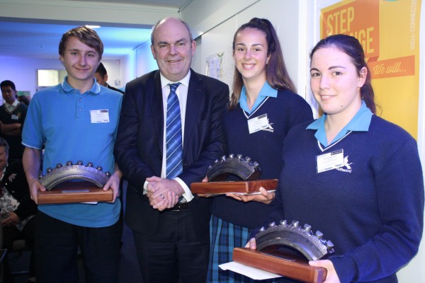 Rutherford College students and Hon. Steven Joyce