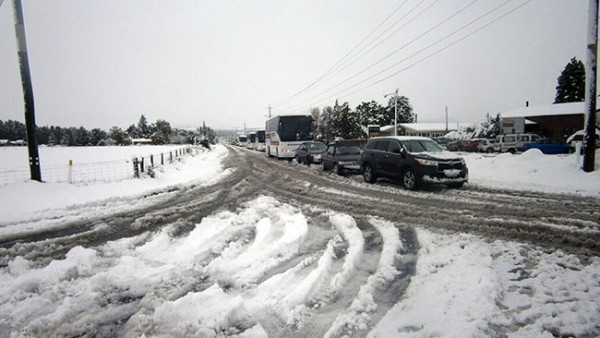 Snow on SH6 Five Rivers Highway in the Southland District