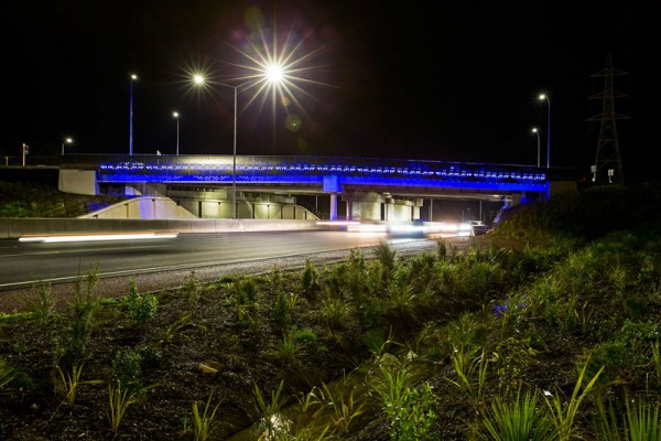 Auckland’s Northwestern Motorway lights