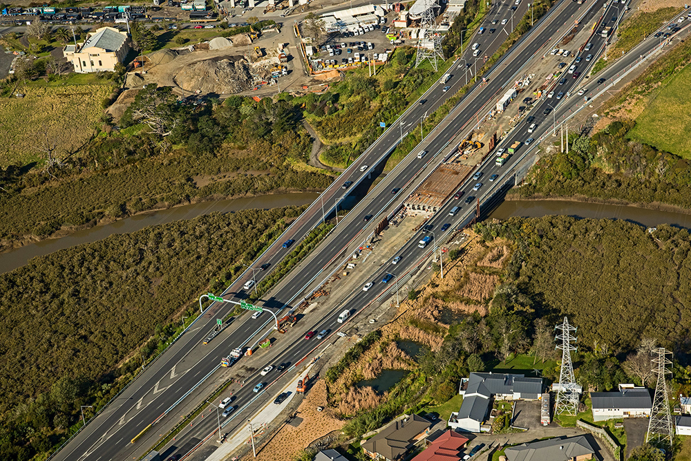 North-bound lanes on SH16 will be closed between the Lincoln Road off-ramp and the Brigham Creek roundabout so sections of the bridge can be connected. 