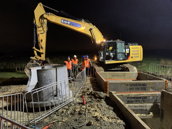 Drainage work on SH20B takes advantage of the night time road closure