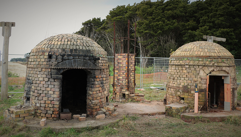 The brick kilns and chimney, which are to be dismantled and stored.