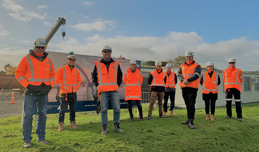 Members of the team who are working on the Māngere Bridge Replacement Project.
