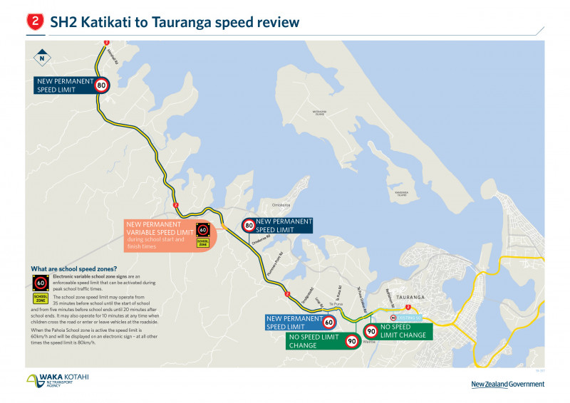 sh2 katikati to tauranga speed review map image
