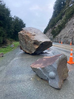 State Highway 6 to remain closed because of rockfall risk