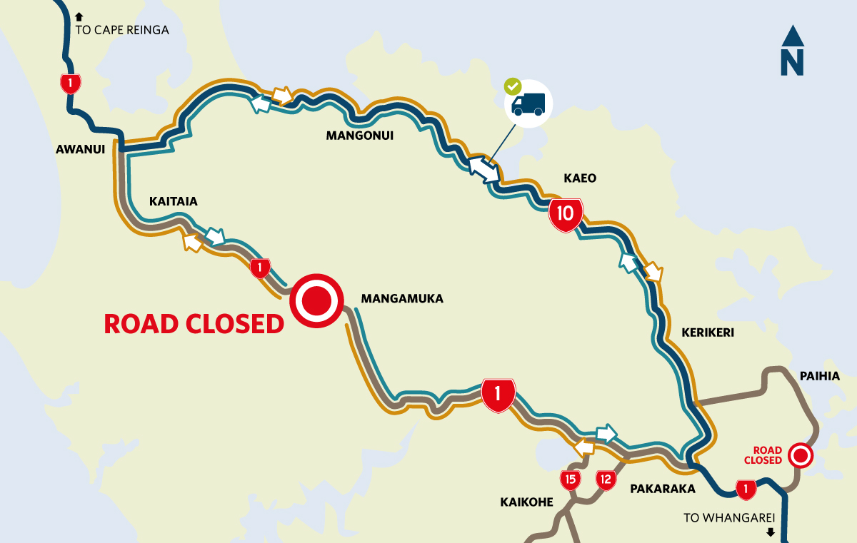 Mangamuka Gorge detour route