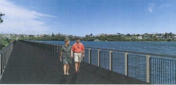 options for balustrade for Glen Innes to Tamaki shared path: option A
