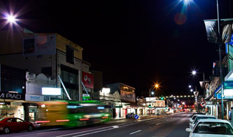 Newmarket at night.