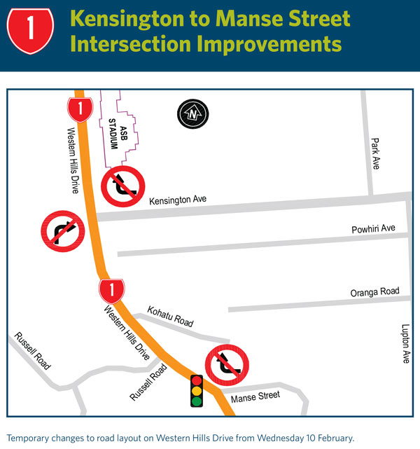 Temporary traffic changes at Kensington Avenue’