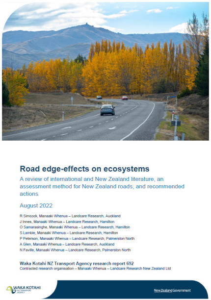 RR692 Road edge-effects on ecosystems cover image