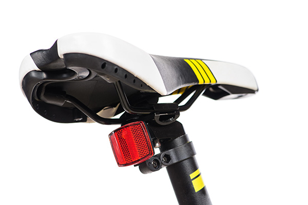 Bike seat show rear reflector