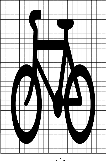 Cycle lane symbol. 