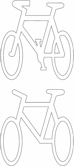 Cycle lane (pre-2004 form). 