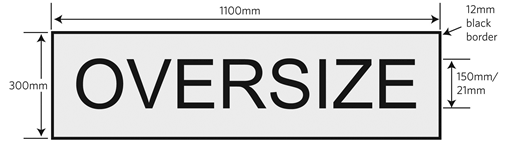 Dimensions of oversize sign