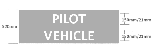 Dimensions of pilot vehicle sign