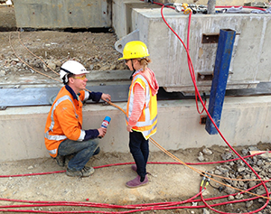 Engineer Ian Pringle explains the moving of the Home of Compassion Crèche to one of Mount Cook School’s experts