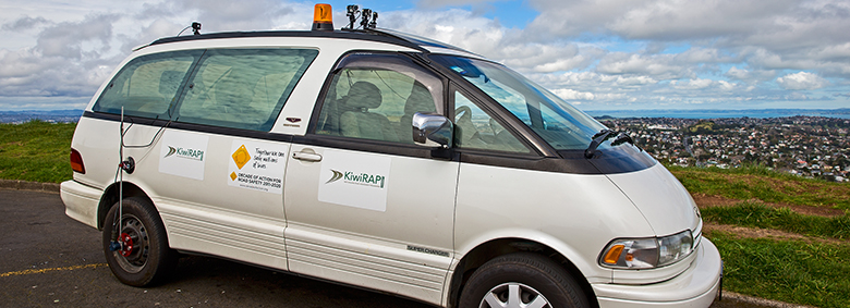 The KiwiRap van is loaded with technology, including cameras to record safety data to help ensure the more accurate targeting of road safety improvements on both highway and local road networks.