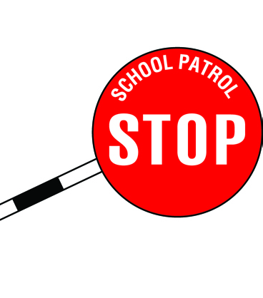 School patrol STOP sign