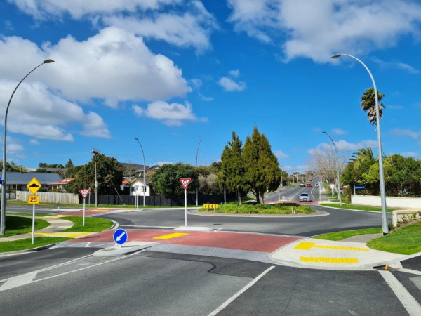 New raised crossings at the Brymer/Newcastle Road intersection