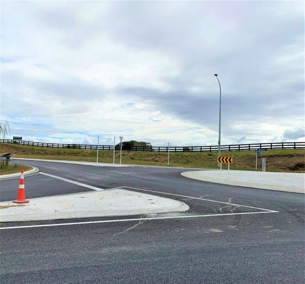 Roundabout installed at the River Road/Horotiu Bridge Road intersection