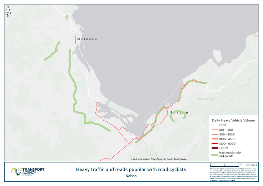Nelson road cyclists map