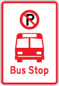 No parking symbol bus symbol bus stop