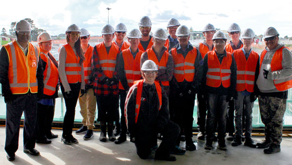 Students visiting Waterview project