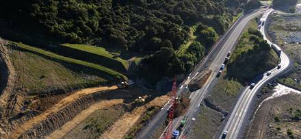 Temporary bypass in place currently at Jacob’s Ladder north of Kaikōura