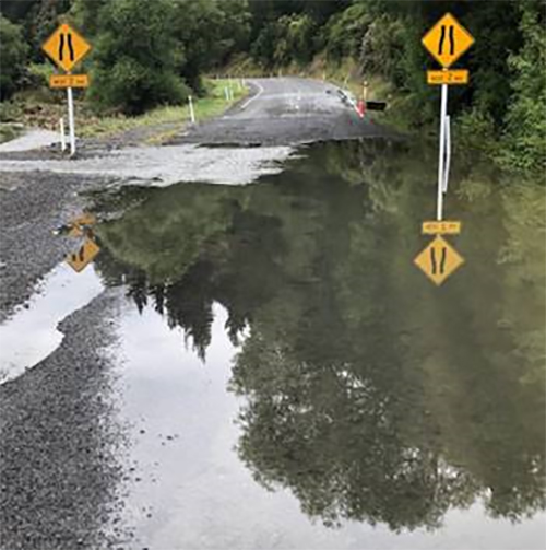 Waters receding and roads able to be repaired on SH63 today