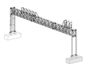 Sketch drawing of a gantry