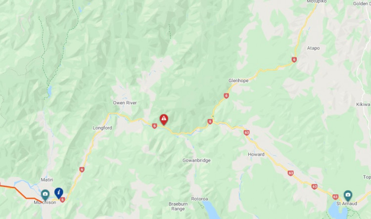 location of tasman slip on google map