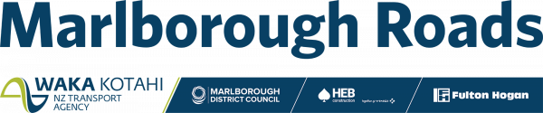 Marlborough Roads partners: Waka Kotahi NZ Transport Agency, Marlborough Roads District Council, HEB Construction, Fulton Hogan