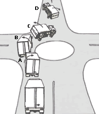 Rollover at roundabout
