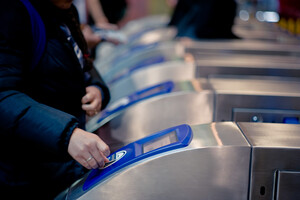 Using public transport in New Zealand - train ticketing gates